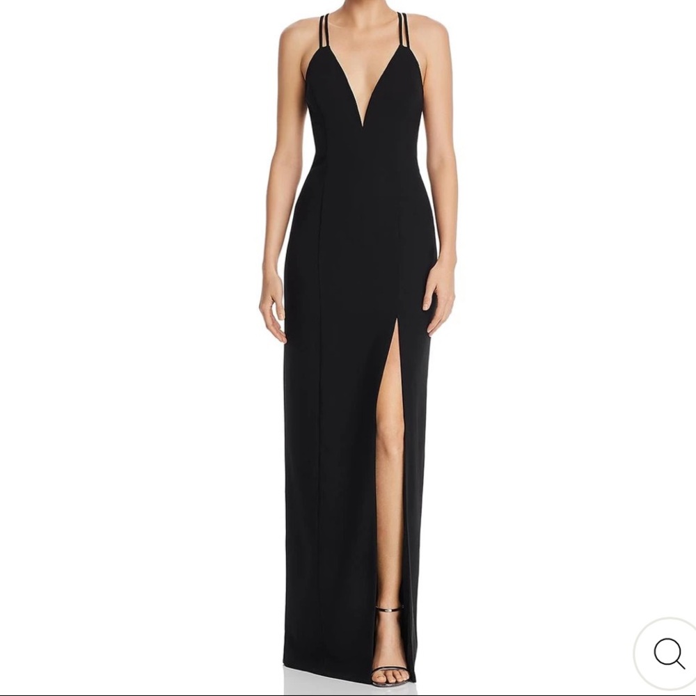 Preloved black gown, size 8, prom